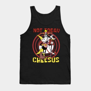 Not Today Cheesus Belzebuth or Beelzebub Baphomet friend Tank Top